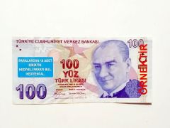 100 TL - Paralardan 10 adet biriktir Hediyeli  /  Şaka - Reklam Parası
