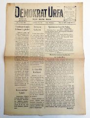 Demokrat Urfa gazetesi, 17 Haziran 1955 - Efemera