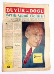 Büyük Doğu gazetesi - 8 Mayıs 1959 - Efemera