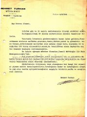 Mehmet TURHAN Müteahhit fatura - TRABZON - Efemera