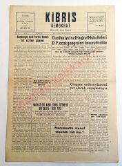 Kıbrıs Demokrat gazetesi, 26 Ocak 1955 - Efemera