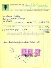 Seyfettin YOZGAT İplik manifatura bez - Fatura - Efemera