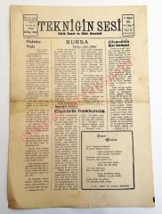 Bursa Tekniğin Sesi gazetesi, 17 Mayıs 1955 - Efemera