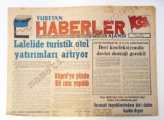 Yurttan Haberler Ajansı gazetesi - Mayıs 1989 - Efemera