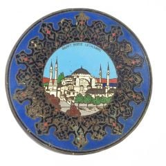 Saint Sofia - Pirinç üzeri soğuk mineli, Ayasofya tabak