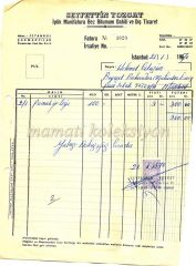 Seyfettin YOZGAT - İplik manifatura bez bilumum dahili  - Fatura - Efemera