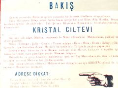 Kristal Ciltevi / Dergi, gazete reklamı - Efemera