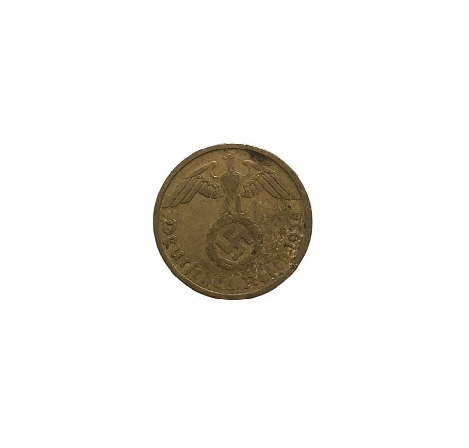Nazi dönemi, Gamalı haçlı,10 Pfennig 1938 - NADİRRR