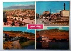Burdur 4 parçalı  - Kartpostal 2  Emniyet basımevi