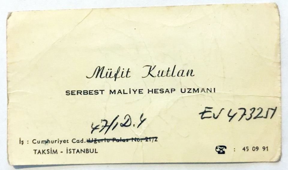 Müfit KUTLAN Serbest Maliye Hesap Uzmanı - Karvizit