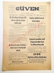 Afyon Güven gazetesi, 16 Ekim 1956 - Efemera