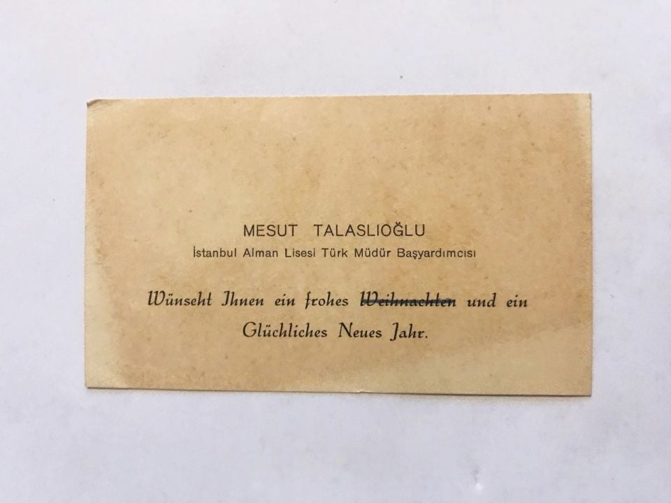 Mesut TALASLIOĞLU - İstanbul Alman Lisesi Türk Müdür Başyardımcısı / Karvizit (Arkası yazısız)