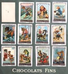 Nestle Kohler Chocolats Fins - 1920'li yıllara ait, 22 adet vinyet / 4X5.5 cm