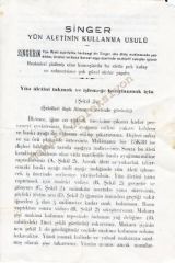 Singer Yün aletinin kullanma usulü - Broşür - Efemera