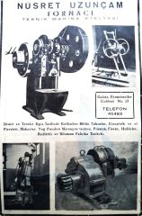 Nusret UZUNCAM Tornacı Teknik Makina Atelyesi / Dergi, gazete reklamı - Efemera