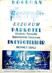 Erzurum Park Otel - En eyi oteldir / Dergi, gazete reklamı - Efemera