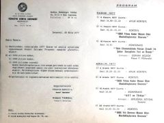 Türkiye Kimya Derneği 1977 yılı, Program