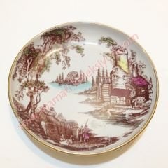 İstanbul Porselen - Gravürlü, 2 adet duvar tabağı