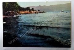 Belediye gazinosu ve sapanca gölünden bir görünüş - Adapazarı kartpostal  Kadir Özbahçeli