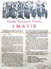 Ortak Savaşım Günü; 1 Mayıs İGD / İlerici Gençler Derneği, 1 Mayıs bildirisi / Efemera