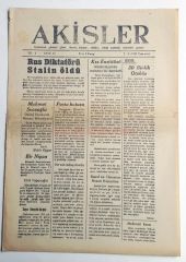 Çorum Akisler gazetesi, 7 Mart 1953 - Efemera