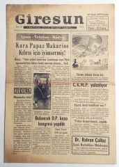 Giresun gazetesi, 30 Ocak 1959 - Efemera
