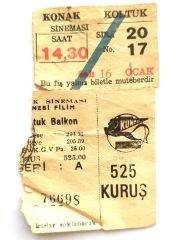 Konak sineması / Bilet ve numara - Sinema bileti / Efemera