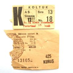 As sineması / Bilet ve numara - Sinema bileti / Efemera