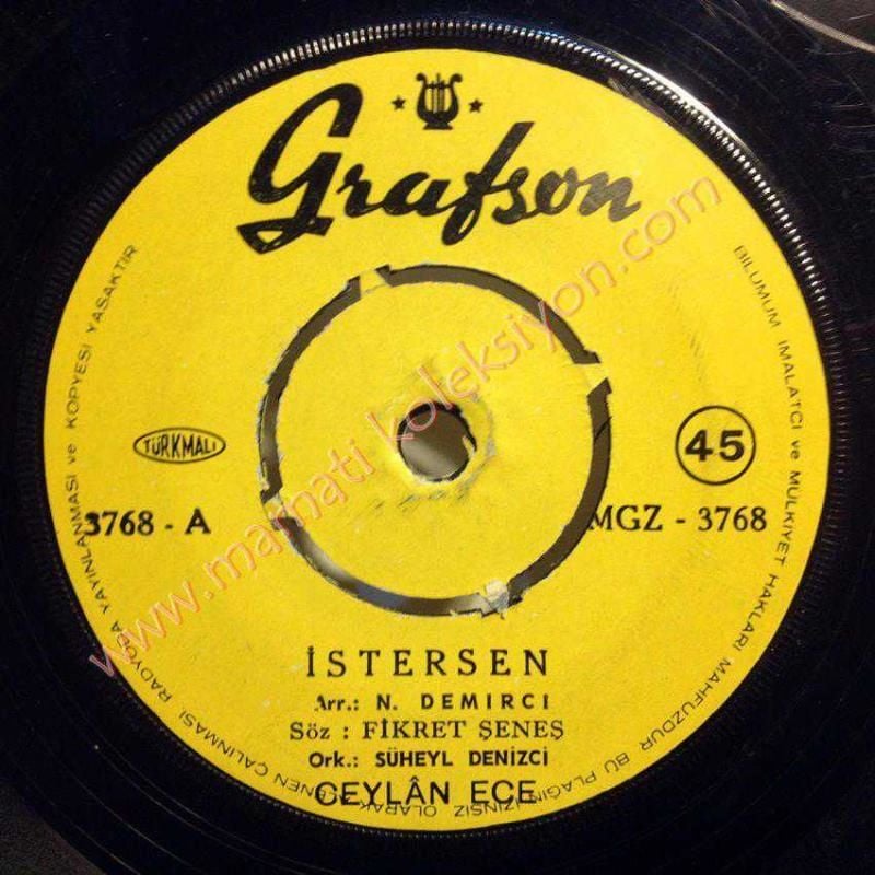 İstersen, Beyaz güller / Ceylan ECE - 45'lik plak