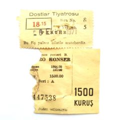 Dostlar Tiyatrosu / Bilet ve numara - Sinema bileti / Efemera