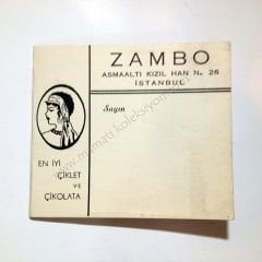 Zambo En iyi Çiklet ve Çikolata  Katlanır bayram tebriği - Efemera