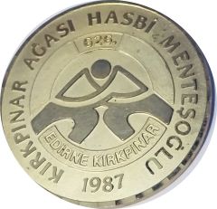 Kırkpınar ağası Hasbi MENTEŞOĞLU - Plaket ve madalya