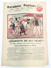 Karadeniz Postası gazetesi -9 Haziran 1948 Gaziantep'te bir aile faciası Trabzon Gireson Samsun Gümüşhane - Efemera