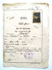 Fatih İtfaiyesi Millet Mektebi Şehadetname  - Efemera