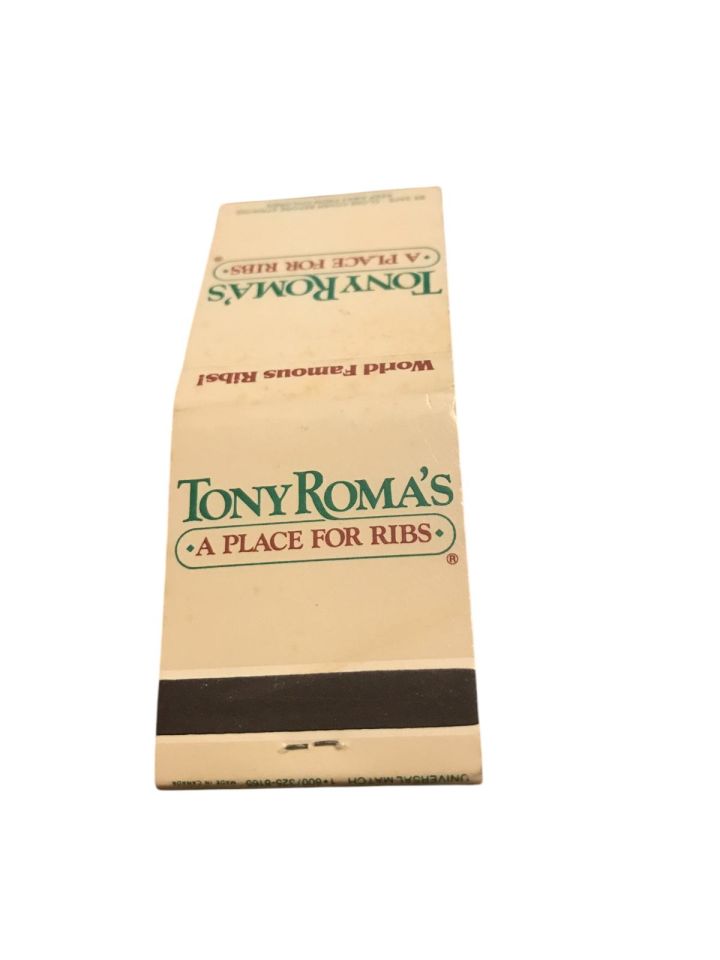 Tony Roma's Restaurant & Lounge, kibrit