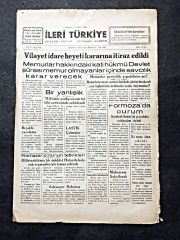 İskenderun İleri Türkiye gazetesi - 12 Mart 1955