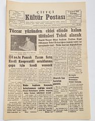 DENİZLİ Çiftçi Kültür Postası gazetesi, 7 Haziran 1965 - Efemera