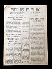 Bitlis Birlik Gazetesi - 9 Kasım 1981