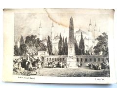 Vivolaktil Merkez Laboratuarı / T. Allom, Sultan Ahmet Camii gravür kart - Kartpostal