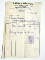 Artin CİDECİYAN Tavuk yumurta balık ve saire - Fatura