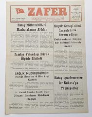 Antakya Zafer gazetesi, 7 Aralık 1987 - Efemera