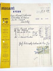 Necati AYSUK - İş Bankası'na kesilmiş fatura - Efemera