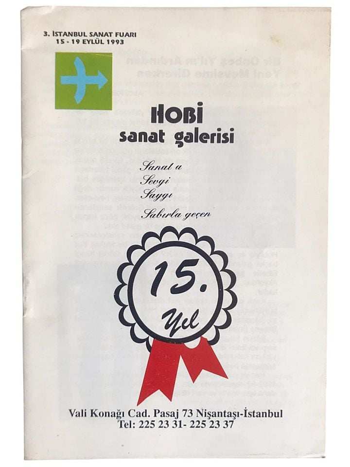 Hobi Sanat Galerisi 15. Yıl - 3. İstanbul Sanat Fuarı 1993 / Broşür