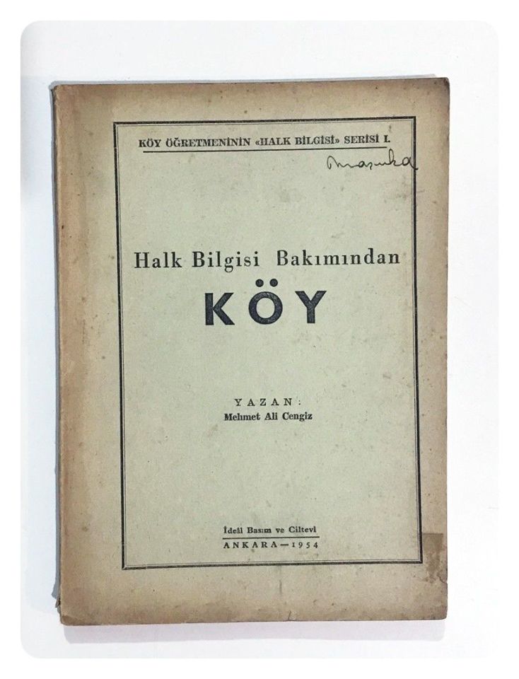 Halk Bilgisi Bakımından Köy / Mehmet Ali CENGİZ