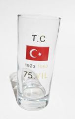T.C. Türk bayraklı. Cumhuriyetin 75. yılı - Hatıra bardak