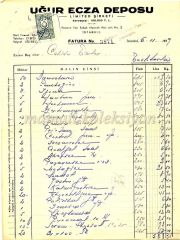 Uğur Ecza Deposu - Fatura - Efemera