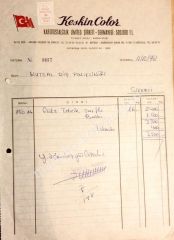 Keskin Color Kartpostalcılık fatura - 2 - Efemera