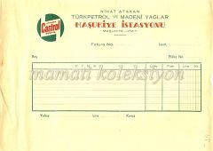Türk Petrol ve Madeni yağlar - Maşukiye İstasyonu - Fatura - Efemera