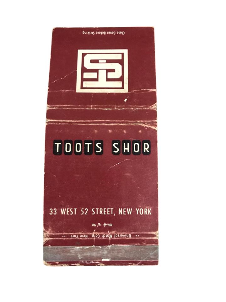 Toots Shor - New York / Eski kibrit