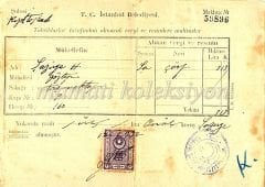 Kızıltoprak Taş mektep - Belediye çöp vergisi makbuzu - Efemera